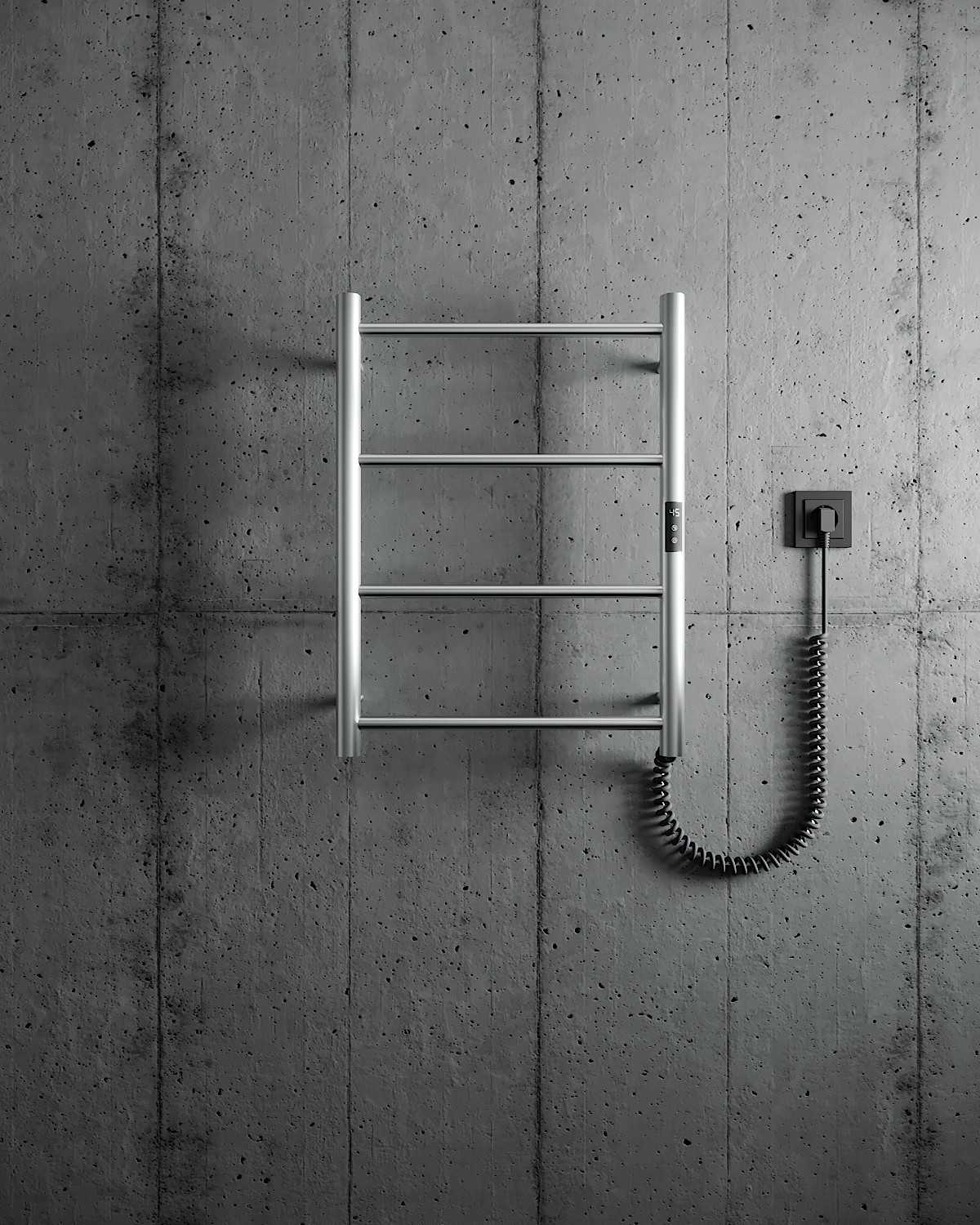 4-Bar Electric Towel Rack, Customizable 316 Stainless Steel, Quick Installation