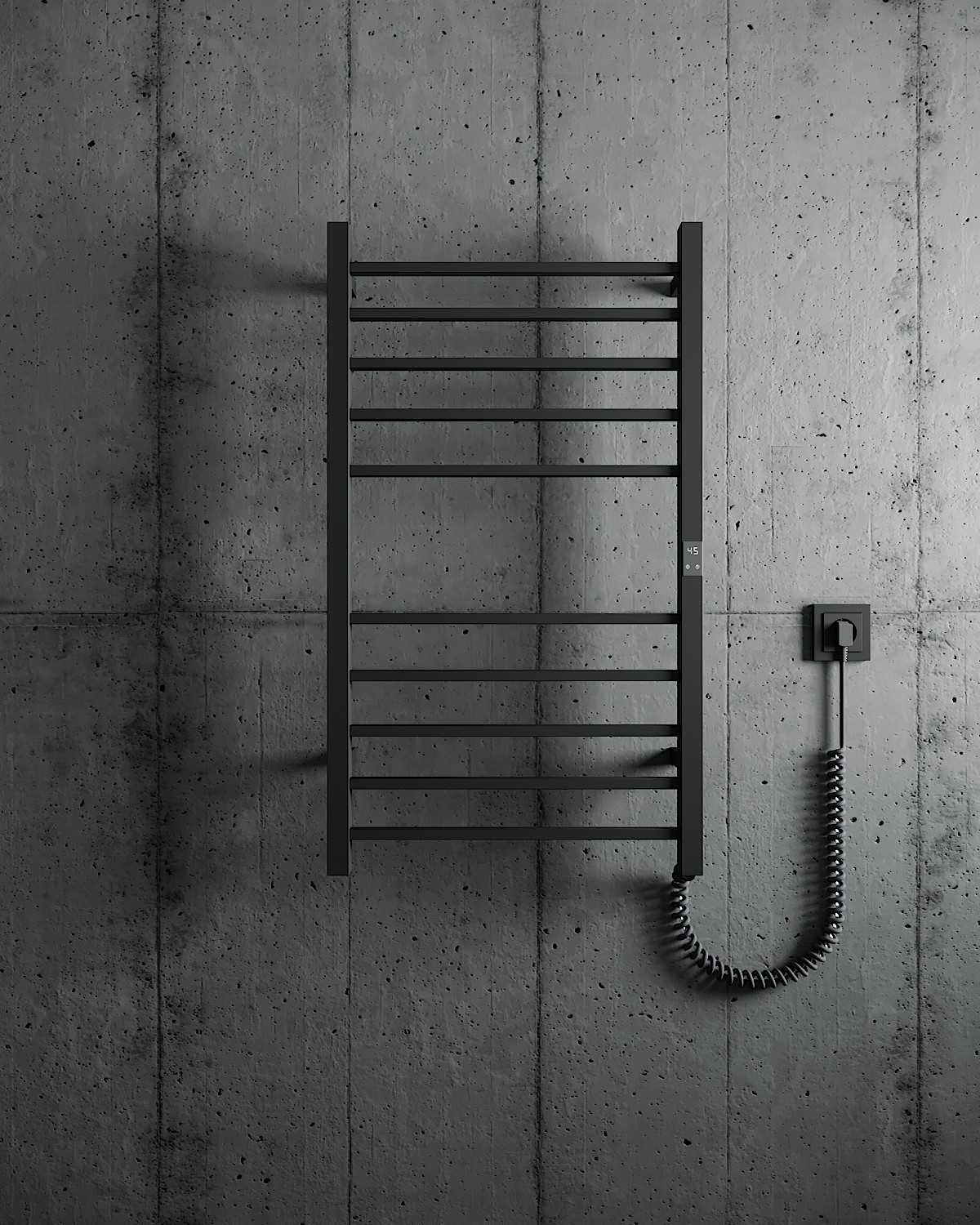 10-Bar Electric Towel Rack, Modern Model